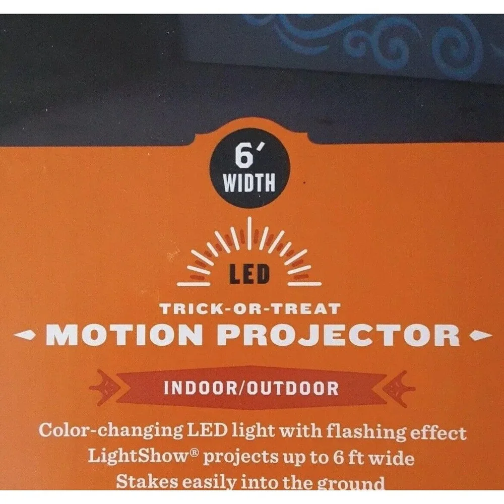 ⚡️Hyde & Eek Trick or Treat LED‎ Light Motion Projector 6ft Halloween Decoration